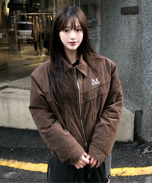MUCENT(ムセント)の「ロキン コーデュロイブルゾン キルティングジャケット (成人男女共用)(その他アウター・レディース・ブラウン/ブラック・FREE)」の15枚目の写真