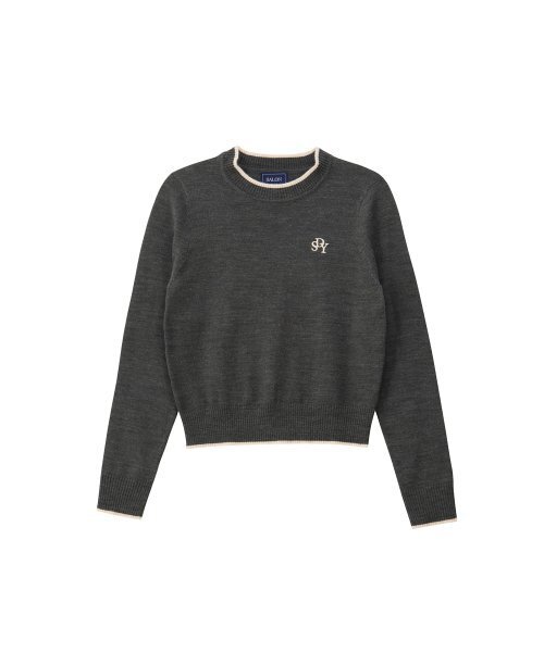 SALON DE YOHN（サロンドヨーン）の「Logo Basic Knit_ Gray（ニット/セーター・レディース・その他・FREE）」の4枚目の写真