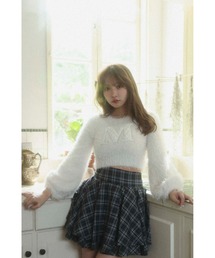 Fluffy Ribbon Puff Knit Top（ニット/セーター）｜MISTREASS