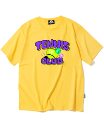 TRIPSHION（トリップション）の「パープルテニスクラブ グラフィックTシャツ - イエロー（Tシャツ/カットソー）」