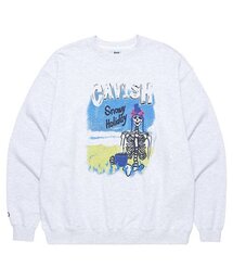 SNOWY HOLIDAY SWEATSHIRT LIGHT GREY(CV2CFUM465A)