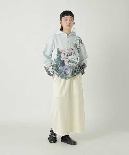 ZUCCa（ズッカ）の「PE PLAIN KNIT / ニットスカート / P（スカート・レディース・ブラック/ネイビー/オフホワイト・M size）」の8枚目の写真