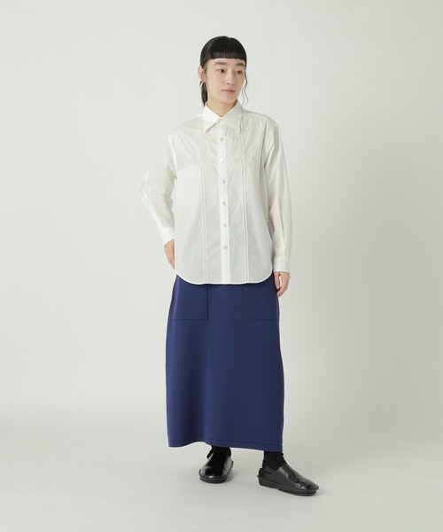 ZUCCa（ズッカ）の「PE PLAIN KNIT / ニットスカート / P（スカート・レディース・ブラック/ネイビー/オフホワイト・M size）」の10枚目の写真