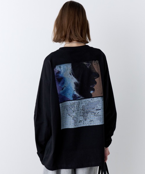 AIVER(アイバー)の「AIVER THE WORLD L/S TEE(Tシャツ/カットソー・メンズ・ブラック/チャコールグレー/オフホワイト・LARGE/MEDIUM/SMALL)」の3枚目の写真