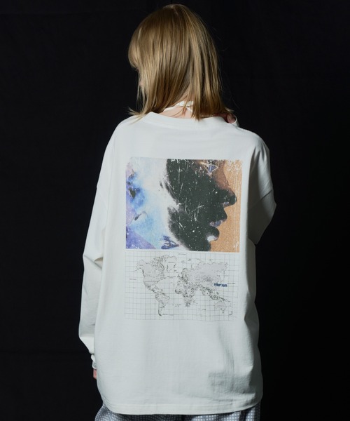 AIVER(アイバー)の「AIVER THE WORLD L/S TEE(Tシャツ/カットソー・メンズ・ブラック/チャコールグレー/オフホワイト・LARGE/MEDIUM/SMALL)」の8枚目の写真