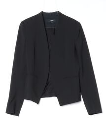 Theory ブラックノーカラージャケットサイズ0 ブランド古着】theory ｜セオリーのノーカラージャケット古着通販