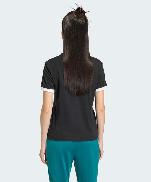 adidas（アディダス）の「アディダス オリジナルス レース ブランド春夏Tシャツ / アディダスオリジナルス adidas Originals（Tシャツ/カットソー・レディース・ブラック・X-SMALL/X-LARGE/SMALL/MEDIUM/LARGE/XX-LARGE）」の3枚目の写真