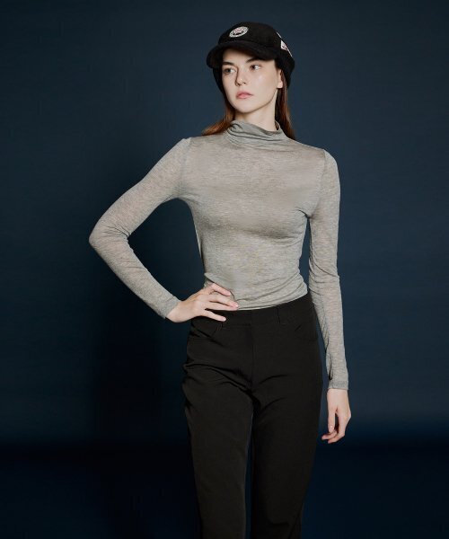 NEU GOLF(エヌイーユーゴルフ)の「SEE-THROUGH WOOL T-SHIRT - GRAY(Tシャツ/カットソー・レディース・その他・LARGE/MEDIUM/SMALL)」の2枚目の写真