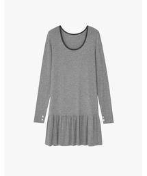 SIO（シオ）の「ストライプコージーワンピース[グレー]（ワンピース）」