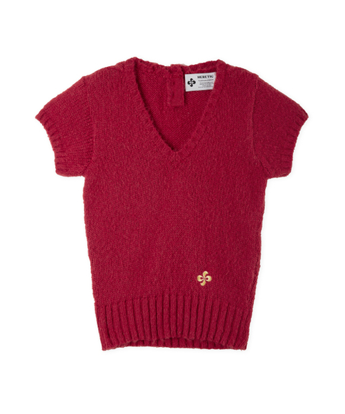 HERETIC(ヘレティック)の「BUTTON V-NECK KNIT / red(ニット/セーター・レディース・その他・FREE)」の2枚目の写真