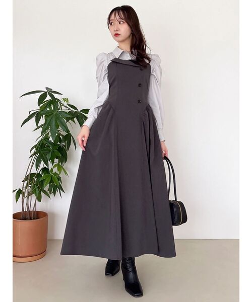 久間田琳加コラボ】シャツベアドッキングワンピース（ワンピース