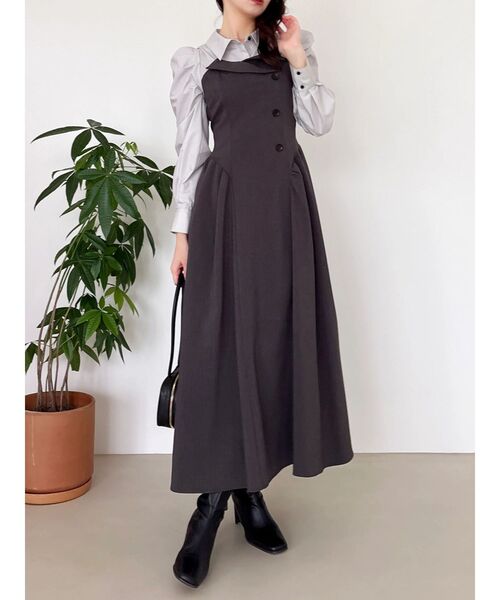 久間田琳加コラボ】シャツベアドッキングワンピース（ワンピース