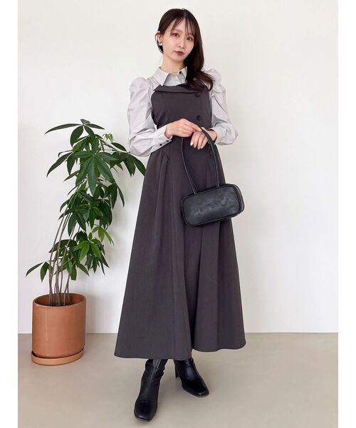 久間田琳加コラボ】シャツベアドッキングワンピース（ワンピース