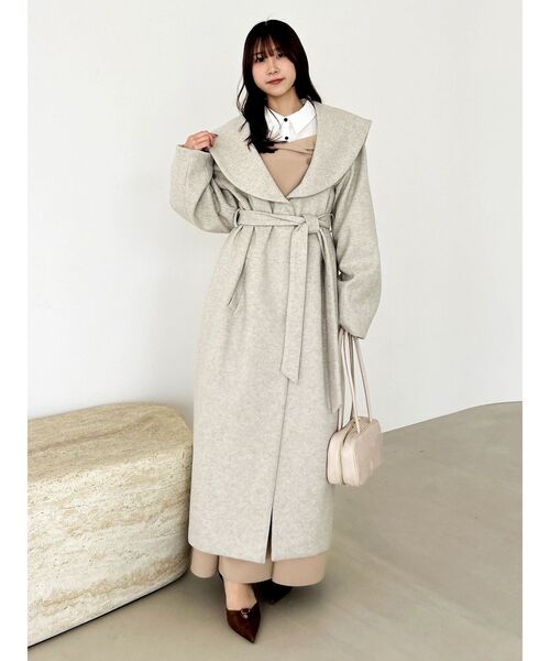 dazzlin(ダズリン)の「シャツベアドッキングワンピース(ワンピース・レディース・ベージュ/ブラウン/チャコールグレー・MEDIUM/SMALL)」の17枚目の写真