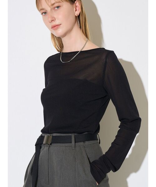 ELENDEEK（エレンディーク）の「SKIN CS（Tシャツ/カットソー・レディース・アイボリー/ブラック/ミント・FREE）」の2枚目の写真