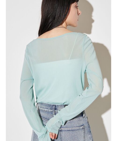 ELENDEEK（エレンディーク）の「SKIN CS（Tシャツ/カットソー・レディース・アイボリー/ブラック/ミント・FREE）」の7枚目の写真