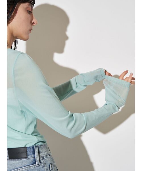 ELENDEEK（エレンディーク）の「SKIN CS（Tシャツ/カットソー・レディース・アイボリー/ブラック/ミント・FREE）」の8枚目の写真