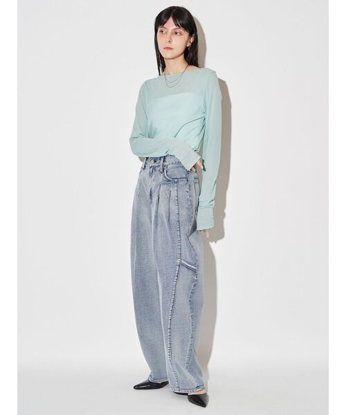 ELENDEEK（エレンディーク）の「SKIN CS（Tシャツ/カットソー・レディース・アイボリー/ブラック/ミント・FREE）」の10枚目の写真