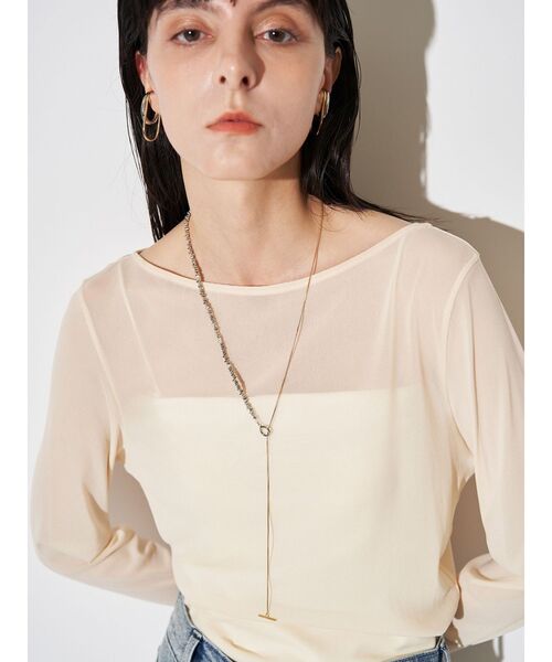 ELENDEEK（エレンディーク）の「SKIN CS（Tシャツ/カットソー・レディース・アイボリー/ブラック/ミント・FREE）」の13枚目の写真