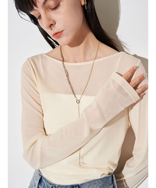 ELENDEEK（エレンディーク）の「SKIN CS（Tシャツ/カットソー・レディース・アイボリー/ブラック/ミント・FREE）」の14枚目の写真