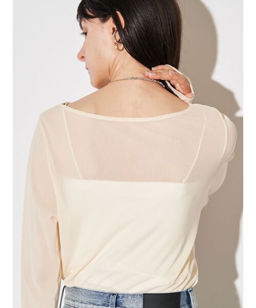 ELENDEEK（エレンディーク）の「SKIN CS（Tシャツ/カットソー・レディース・アイボリー/ブラック/ミント・FREE）」の15枚目の写真