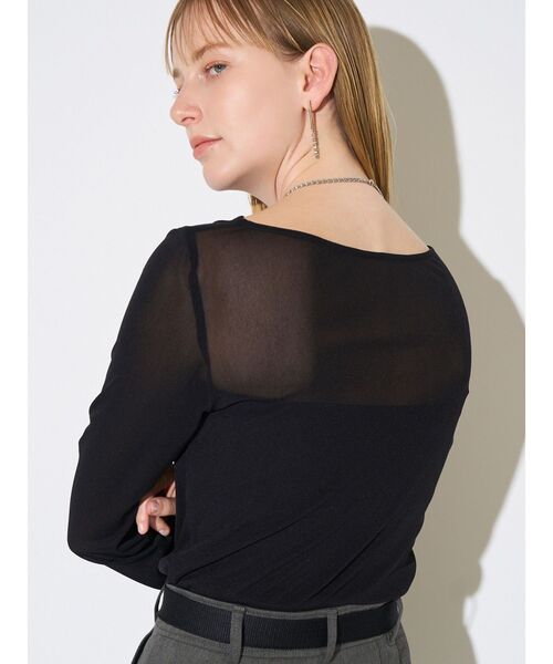 ELENDEEK（エレンディーク）の「SKIN CS（Tシャツ/カットソー・レディース・アイボリー/ブラック/ミント・FREE）」の17枚目の写真