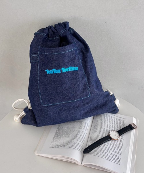 SOLLON.(ソルロン)の「ロゴ刺繍カジュアルナップサック(バックパック/リュック・レディース・ピンク/ネイビー/ライトブルー・FREE)」の15枚目の写真