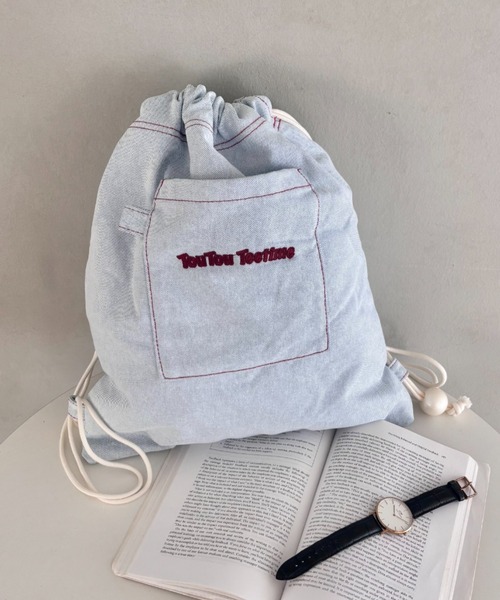 SOLLON.(ソルロン)の「ロゴ刺繍カジュアルナップサック(バックパック/リュック・レディース・ピンク/ネイビー/ライトブルー・FREE)」の20枚目の写真
