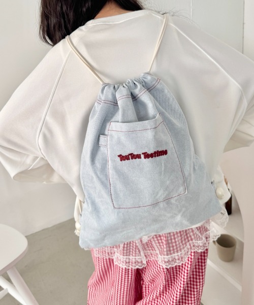 SOLLON.(ソルロン)の「ロゴ刺繍カジュアルナップサック(バックパック/リュック・レディース・ピンク/ネイビー/ライトブルー・FREE)」の17枚目の写真