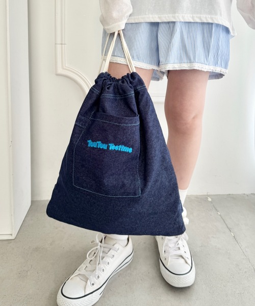 SOLLON.(ソルロン)の「ロゴ刺繍カジュアルナップサック(バックパック/リュック・レディース・ピンク/ネイビー/ライトブルー・FREE)」の14枚目の写真