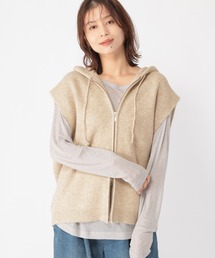 studio CLIP | ZIPフーディニットベスト(ベスト)