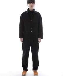SAINTCREW（セントクルー）の「Center Button & Zip-Up Tapered Jumpsuit CBZ-505 Black（つなぎ/オールインワン・メンズ）」