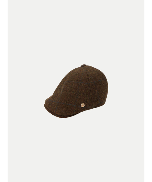 Teddygirl Hunting Cap Checked Mud Brown