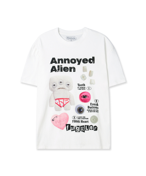 パーグラーエイリアンコラージュTシャツ(ホワイト)（Tシャツ
