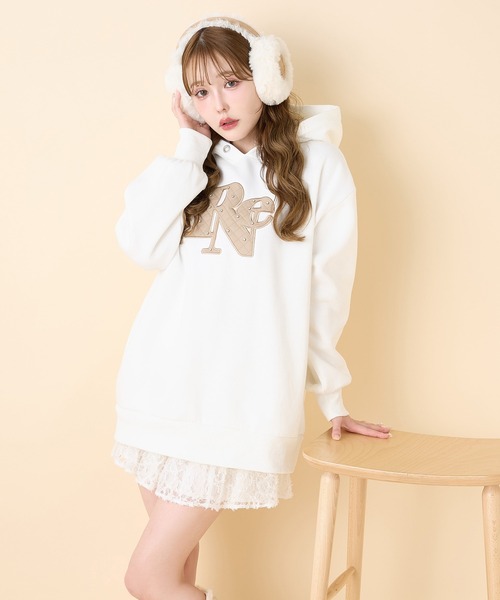 キルティングロゴビッグパーカー（パーカー）｜one after another NICE