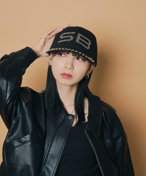 Subciety（サブサエティ）の「Studs logo cap（キャップ・メンズ・オリーブ/ブラック・FREE）」の13枚目の写真