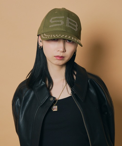 Subciety（サブサエティ）の「Studs logo cap（キャップ・メンズ・オリーブ/ブラック・FREE）」の15枚目の写真