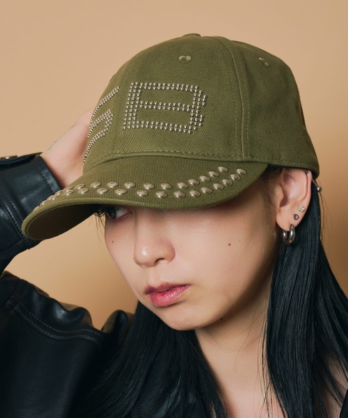 Subciety（サブサエティ）の「Studs logo cap（キャップ・メンズ・オリーブ/ブラック・FREE）」の16枚目の写真