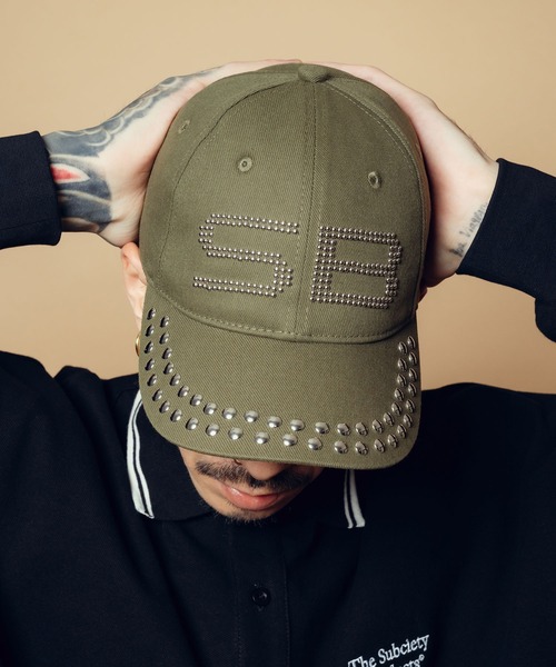 Subciety（サブサエティ）の「Studs logo cap（キャップ・メンズ・オリーブ/ブラック・FREE）」の19枚目の写真