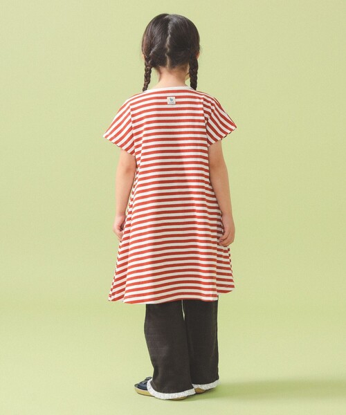 こども ビームス(コドモビームス)の「テレコ ボーダー ワンピース 2026SS(90~140cm)(ワンピース・キッズ・イエロー/サックスブルー/レッド系その他7・140/130/120/110/100/90)」の6枚目の写真