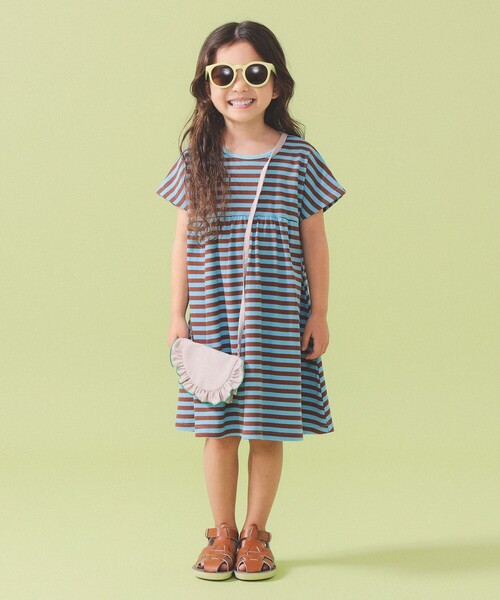 こども ビームス(コドモビームス)の「テレコ ボーダー ワンピース 2026SS(90~140cm)(ワンピース・キッズ・イエロー/サックスブルー/レッド系その他7・140/130/120/110/100/90)」の7枚目の写真