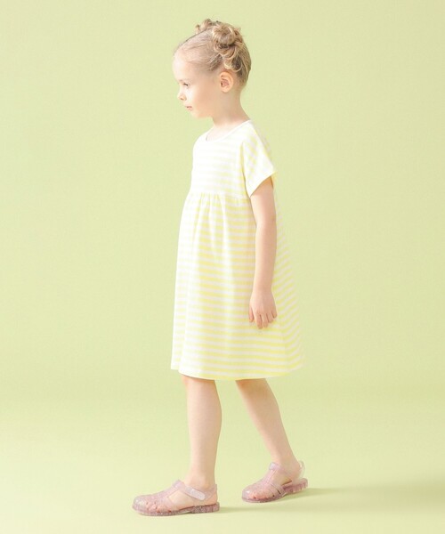 こども ビームス(コドモビームス)の「テレコ ボーダー ワンピース 2026SS(90~140cm)(ワンピース・キッズ・イエロー/サックスブルー/レッド系その他7・140/130/120/110/100/90)」の8枚目の写真