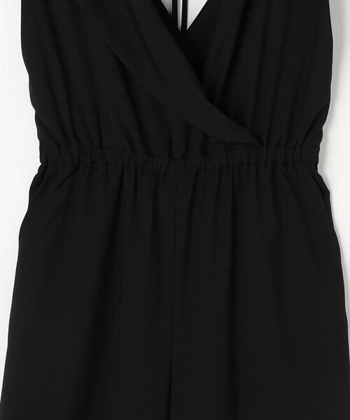 NOLLEY’S Sophi（ノーリーズソフィ）の「ウォッシャブルバックサテンサロペット（つなぎ/オールインワン・レディース・ブラック/オフホワイト・38）」の3枚目の写真