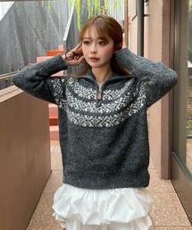 RAY CASSIN | ノルディックハーフジップニット(ニット/セーター)