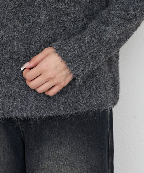 RAY CASSIN（レイカズン）の「ノルディックハーフジップニット（ニット/セーター・レディース・グレー/アイボリー/ブラウン・FREE）」の21枚目の写真