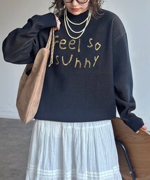 CPCM（シーピーシーエム）の「リバーシブル配色ロゴスウェットライクニット（ニット/セーター）」