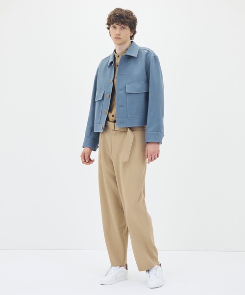 caban（キャバン）の「ドライウール ショートブルゾン（ダッフルコート・メンズ・ネイビー/ライトベージュ/ブルー・L/S/M）」の4枚目の写真
