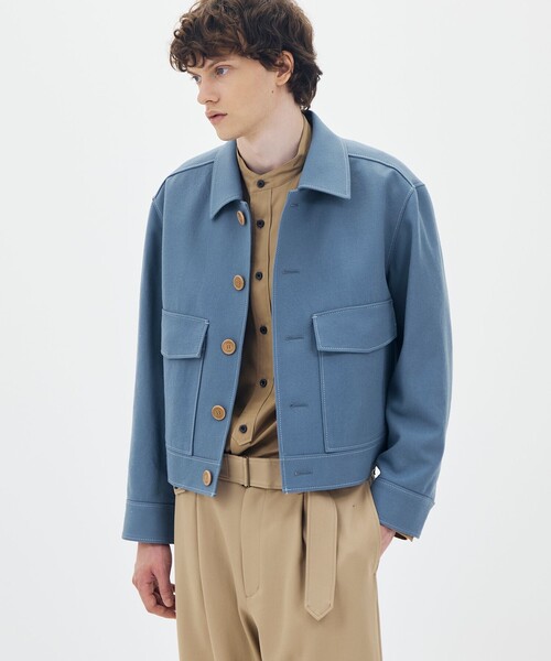 caban（キャバン）の「ドライウール ショートブルゾン（ダッフルコート・メンズ・ネイビー/ライトベージュ/ブルー・L/S/M）」の5枚目の写真
