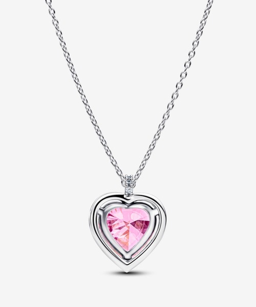 PANDORA（パンドラ）の「ピンク ハロー ハート コリエ ネックレス（ネックレス・レディース・シルバー・45cm）」の2枚目の写真