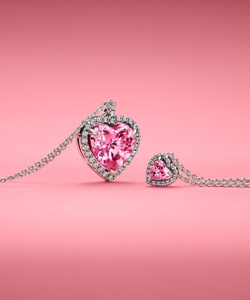 PANDORA（パンドラ）の「ピンク ハロー ハート コリエ ネックレス（ネックレス・レディース・シルバー・45cm）」の6枚目の写真